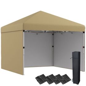 Outsunny Party Ready Pop Up Canopy 10x10 Sidewalls Weight Bags Height Adjustable Events