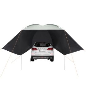 VEVOR Vehicle Awning, Large 10' x 7' Shade Coverage Car Side Awning, PU2000mm UV50+ Car Awning with Extended Side Canopies and Portable Storage B